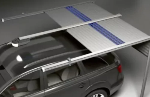 Roma Silento Deckenlauftoor mit blauem Lüftungsschlitz